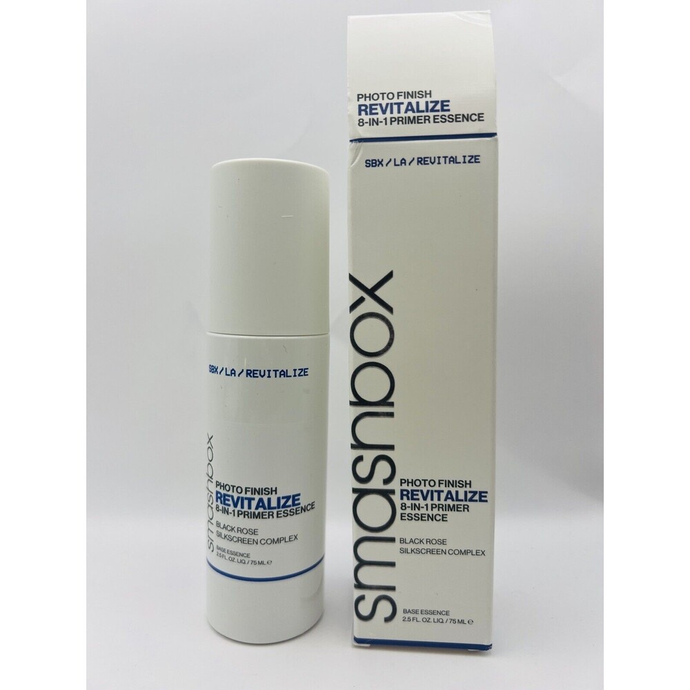 Smashbox Photo Finish Revitalize 8-in-1 Primer Essence NIB 75ml/2.5oz Black Rose